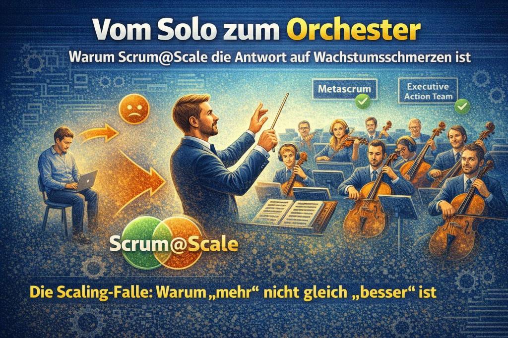 Vom Solo zum Orchester: Warum Scrum@Scale die Antwort auf Wachstumsschmerzen ist