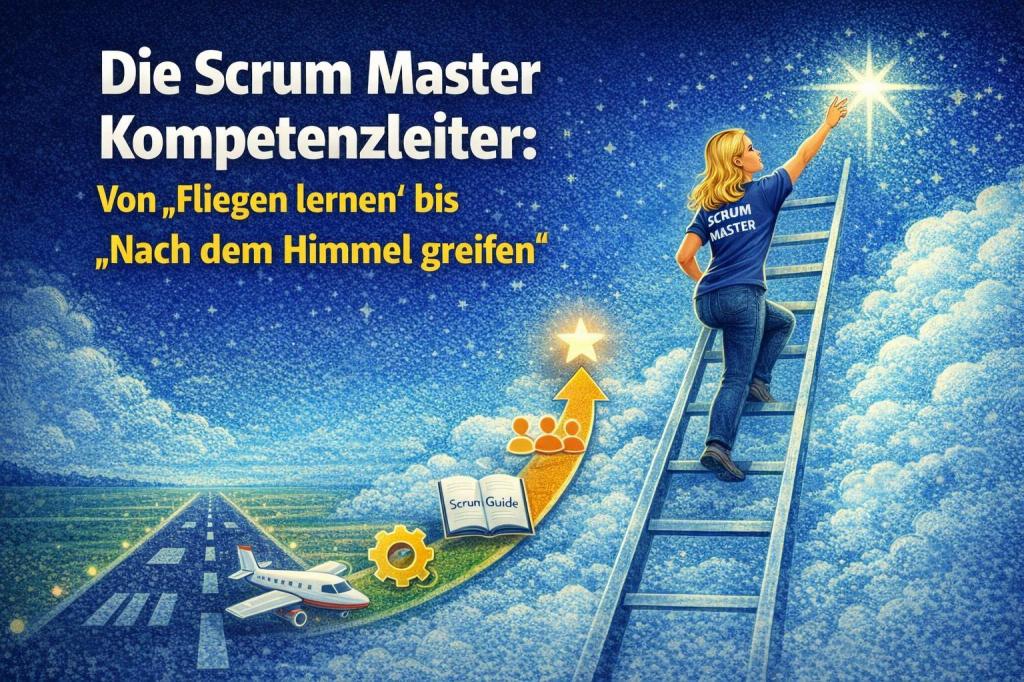 Die Scrum Master Kompetenzleiter: Von „Fliegen lernen“ bis „Nach dem Himmel greifen“